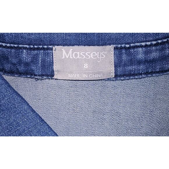 Denim Jumpsuit Womens Size 8 Flare Leg Western 90s Vibe Y2K - Picture 10 of 13